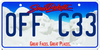 SD license plate 0FFC33