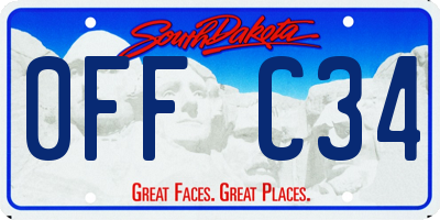 SD license plate 0FFC34