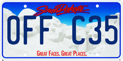 SD license plate 0FFC35