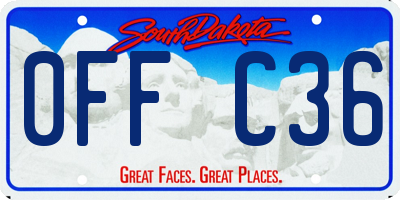 SD license plate 0FFC36
