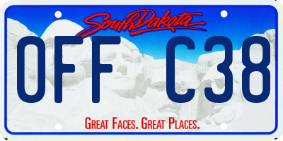 SD license plate 0FFC38