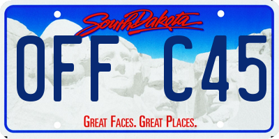 SD license plate 0FFC45