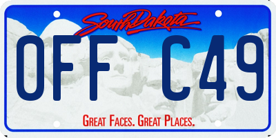 SD license plate 0FFC49