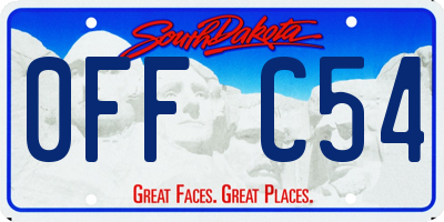 SD license plate 0FFC54