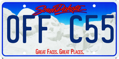 SD license plate 0FFC55