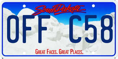 SD license plate 0FFC58