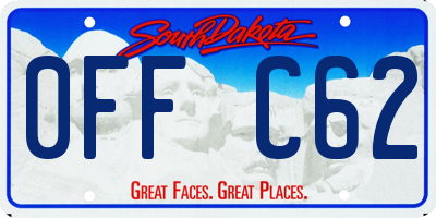 SD license plate 0FFC62