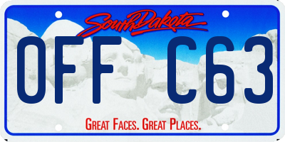 SD license plate 0FFC63