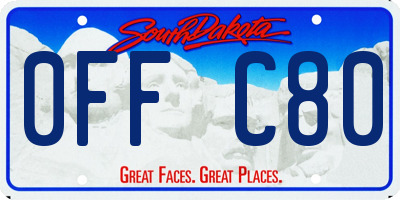 SD license plate 0FFC80