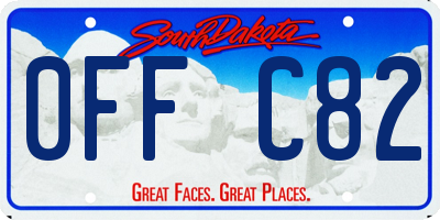 SD license plate 0FFC82