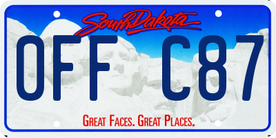SD license plate 0FFC87