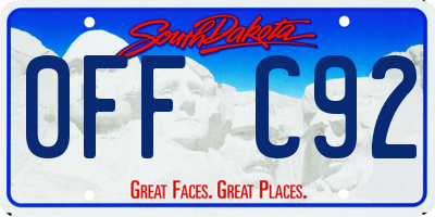 SD license plate 0FFC92