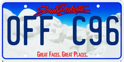 SD license plate 0FFC96