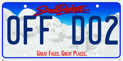SD license plate 0FFD02