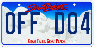 SD license plate 0FFD04