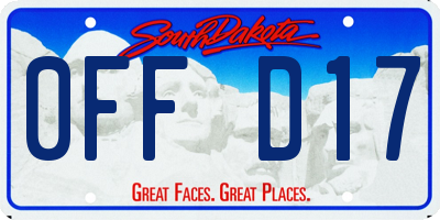SD license plate 0FFD17