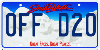 SD license plate 0FFD20