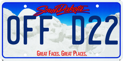 SD license plate 0FFD22