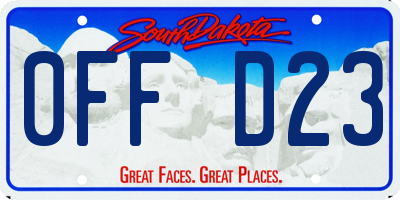 SD license plate 0FFD23