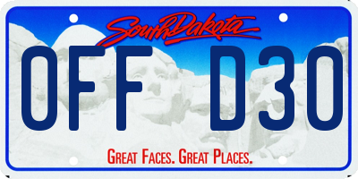 SD license plate 0FFD30
