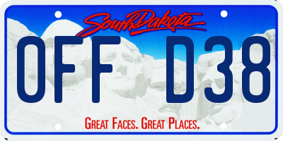 SD license plate 0FFD38