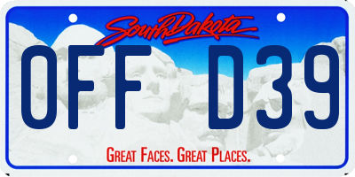 SD license plate 0FFD39