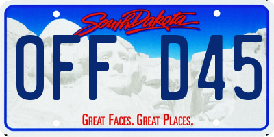 SD license plate 0FFD45
