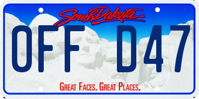 SD license plate 0FFD47
