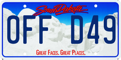 SD license plate 0FFD49