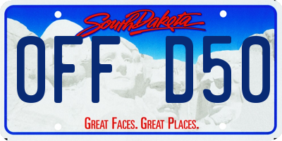 SD license plate 0FFD50