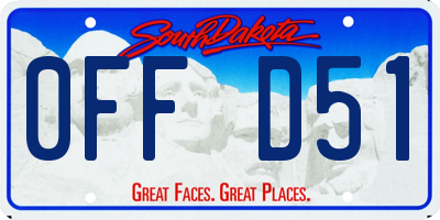 SD license plate 0FFD51