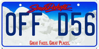 SD license plate 0FFD56