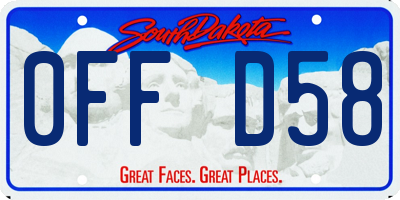 SD license plate 0FFD58