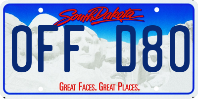 SD license plate 0FFD80
