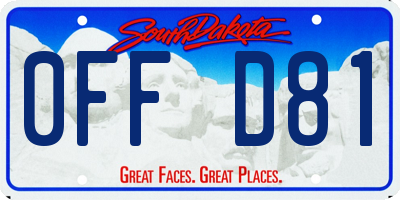 SD license plate 0FFD81