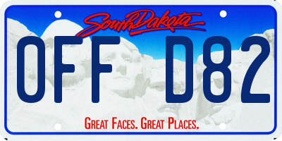 SD license plate 0FFD82