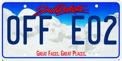 SD license plate 0FFE02