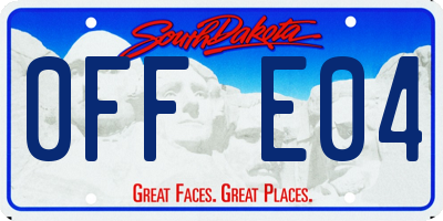 SD license plate 0FFE04
