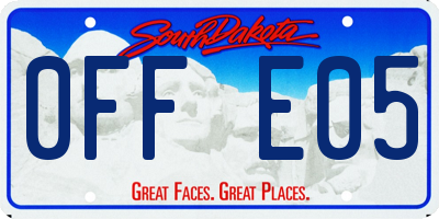 SD license plate 0FFE05