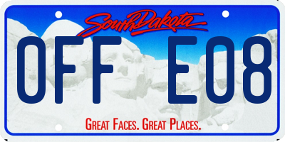 SD license plate 0FFE08