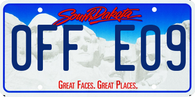 SD license plate 0FFE09