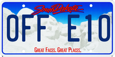 SD license plate 0FFE10