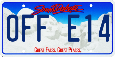 SD license plate 0FFE14