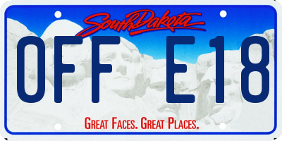 SD license plate 0FFE18