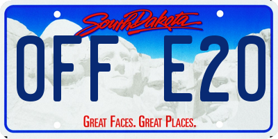 SD license plate 0FFE20