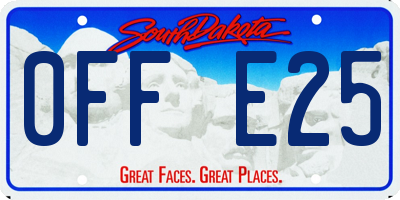 SD license plate 0FFE25