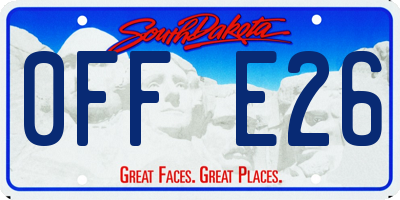 SD license plate 0FFE26