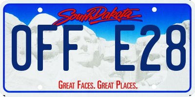 SD license plate 0FFE28