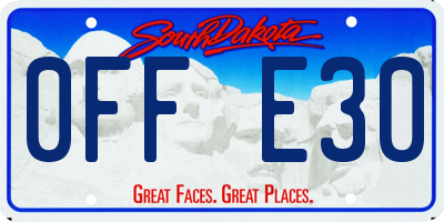 SD license plate 0FFE30