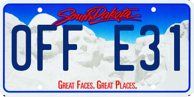 SD license plate 0FFE31